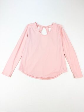 Under Armour Pink Long Sleeve Open Back Athletic Workout Yoga Top Size Medium